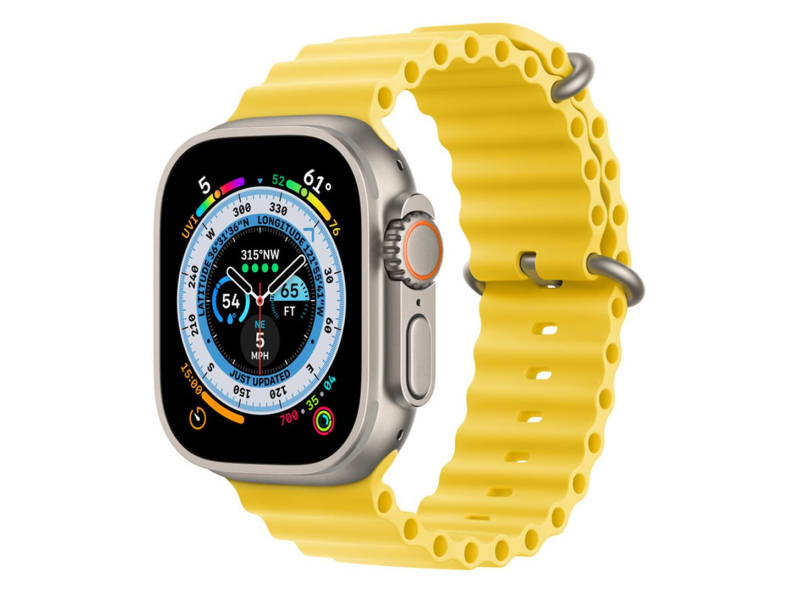 Apple Watch Ultra Titanium/Yellow Ocean Band LTE